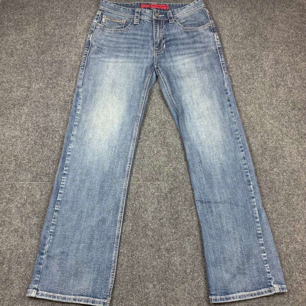 Rock & Roll Cowboy Double Barrel Straight Relaxed Leg Jean Light Wash Mens 31x31
